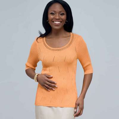 Scoop Neck Knit.